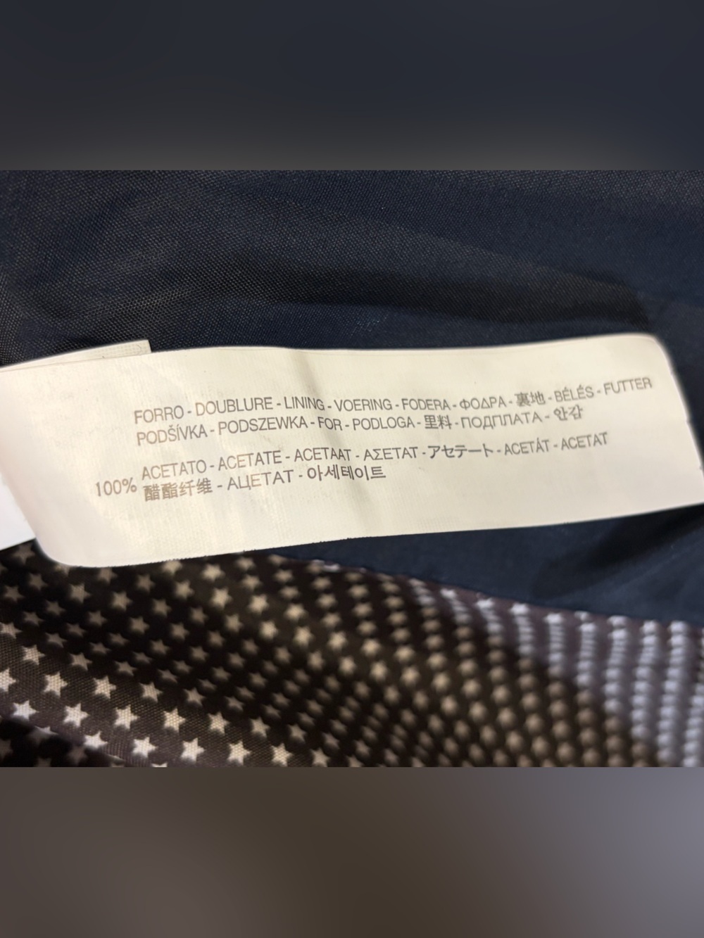 Zara Woman Classic Tailored Blazer with Star Print Lining Black Size Small - Picture 8 of 9